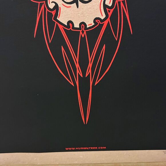 Jeral Tidwell Print Winged Skull Signed and Numbered Humantree - Picture 5 of 10